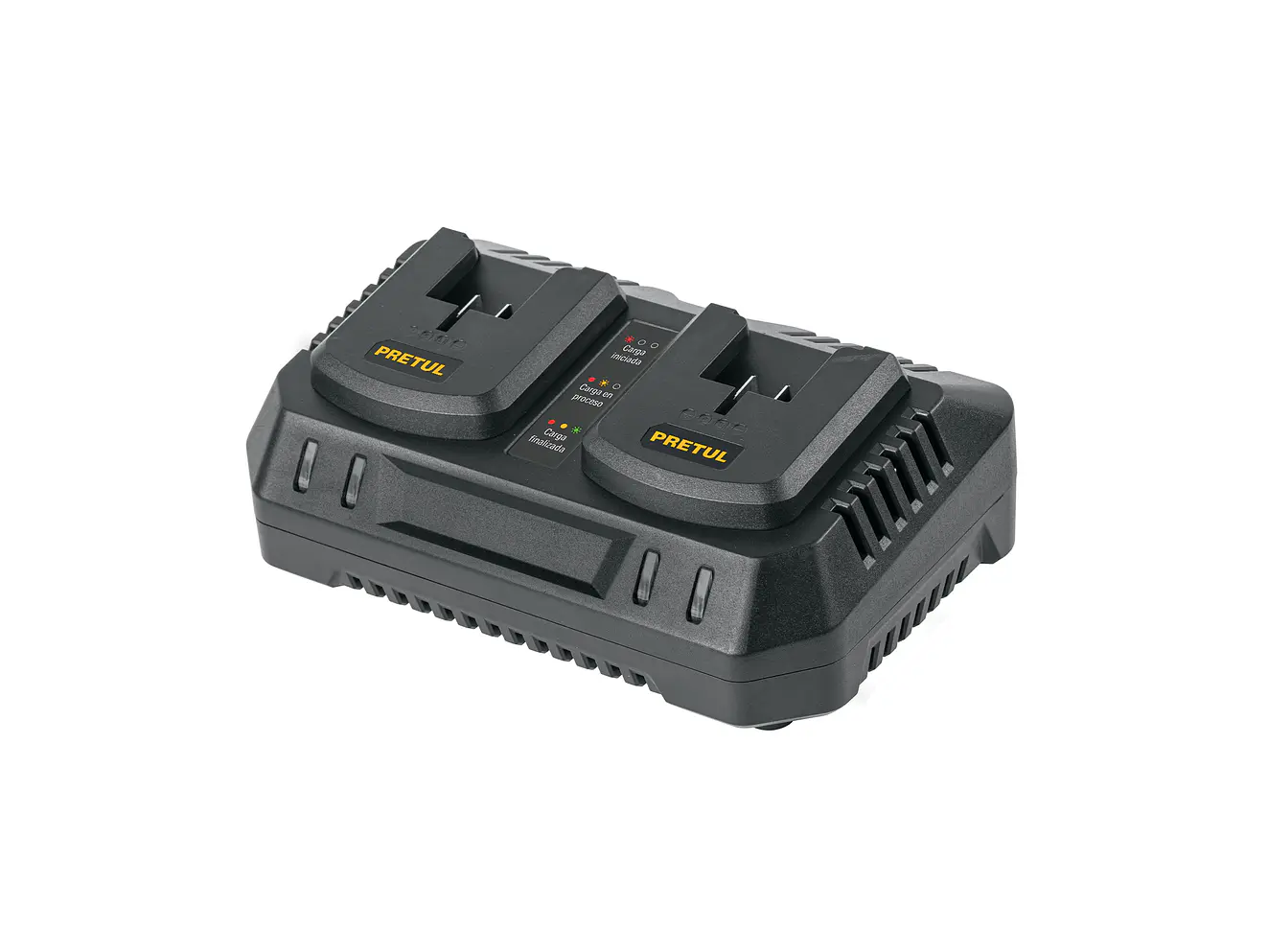 Cargador dual de baterías de ion litio Pretul 29919, 20V - Foto 1 | aztools.co