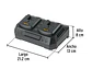 Cargador dual de baterías de ion litio Pretul 29919, 20V - Miniatura 3 | aztools.co
