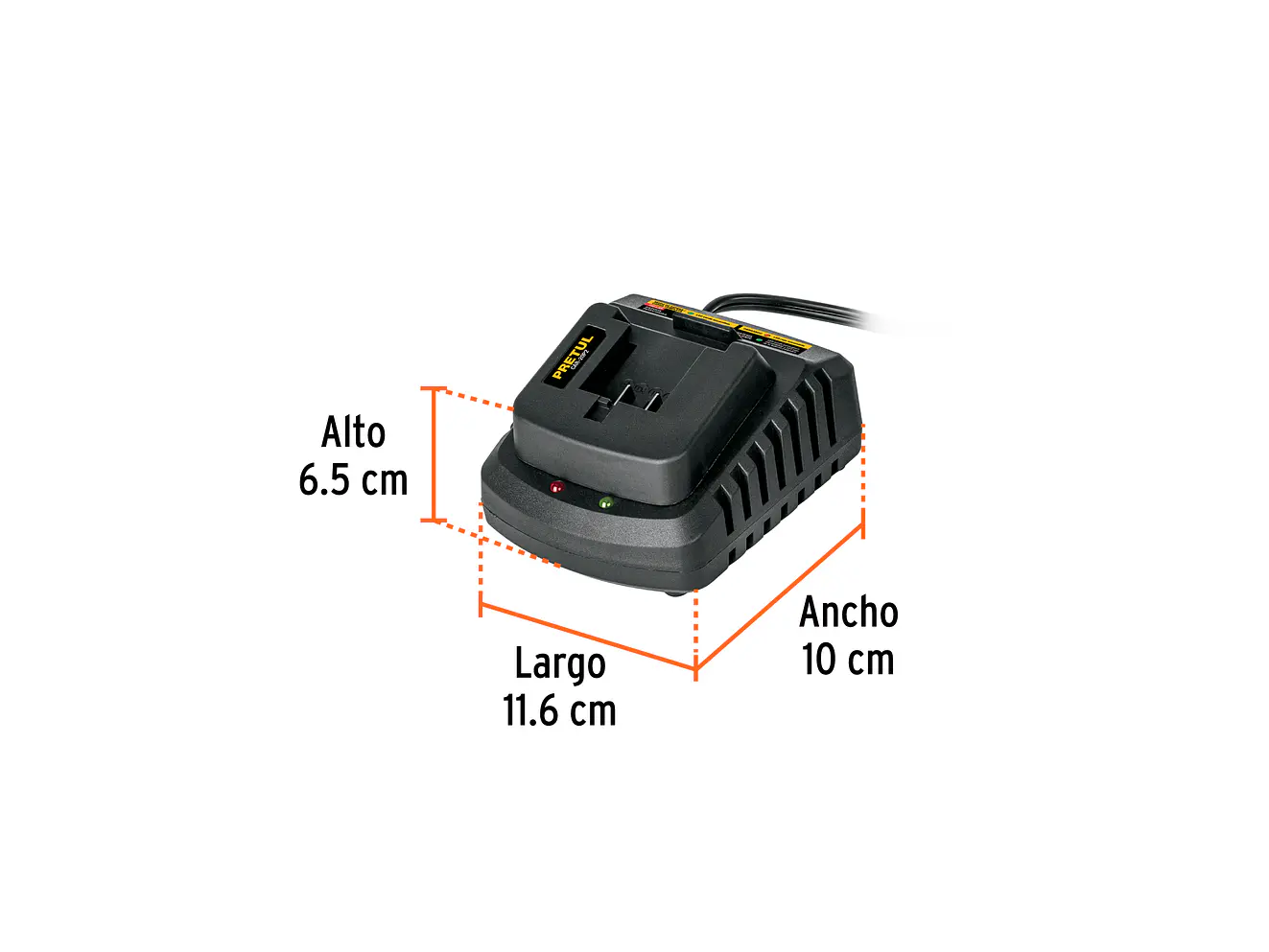 Cargador de Baterías de Ion Litio Pretul 29025, de 20 V - Foto 2 | aztools.co