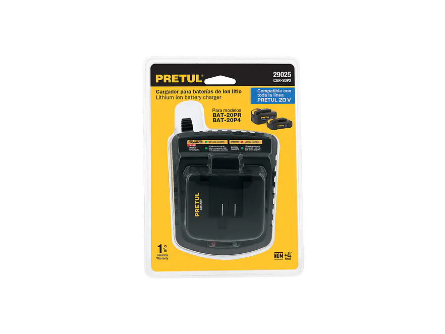 Cargador de Baterías de Ion Litio Pretul 29025, de 20 V - Foto 4 | aztools.co