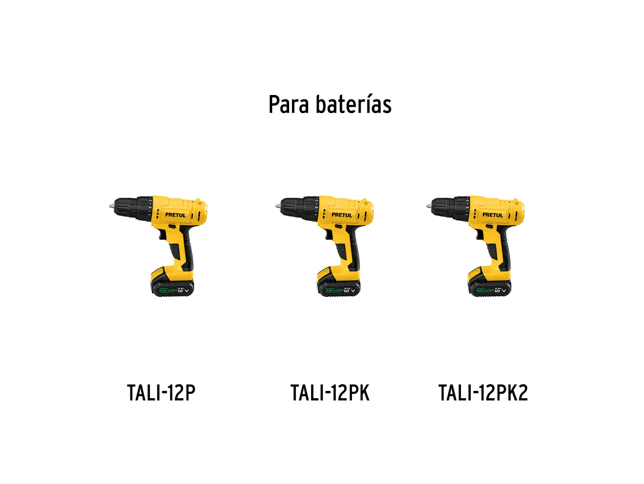 Bateria ion litio Pretul 29968, 12 V para taladro TALI-12P,  - Foto 2 | aztools.co