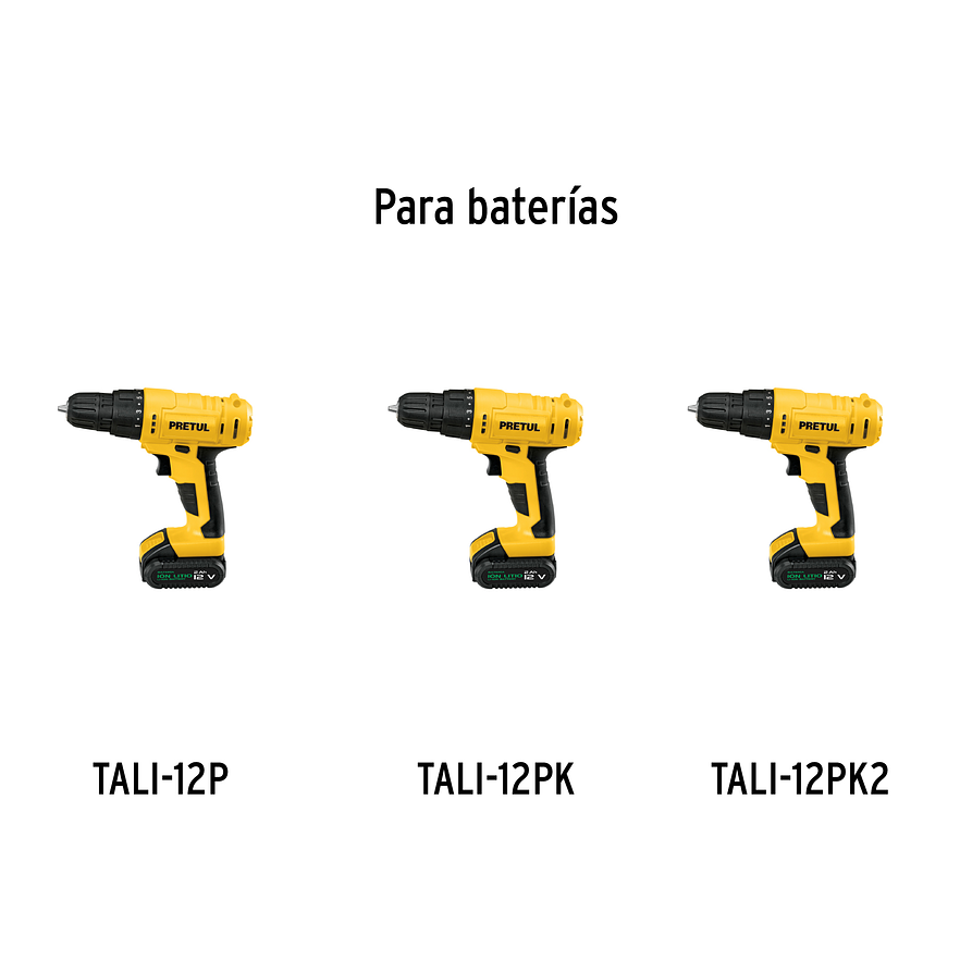 Bateria ion litio Pretul 29968, 12 V para taladro TALI-12P,  2