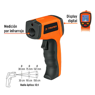 Medidor de temperatura láser Truper 18229, 500°C 