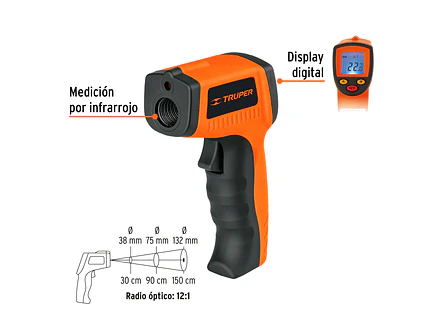 Medidor de temperatura láser Truper 18229, 500°C  - Foto 2 | aztools.co