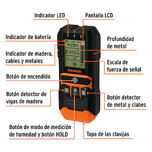 Multidetector de Materiales Truper 100651, Detrás de Muros