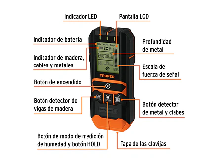 Multidetector de Materiales Truper 100651, Detrás de Muros - Foto 2 | aztools.co
