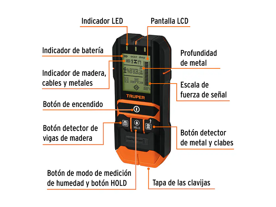 Multidetector de Materiales Truper 100651, Detrás de Muros - Foto 2 | aztools.co