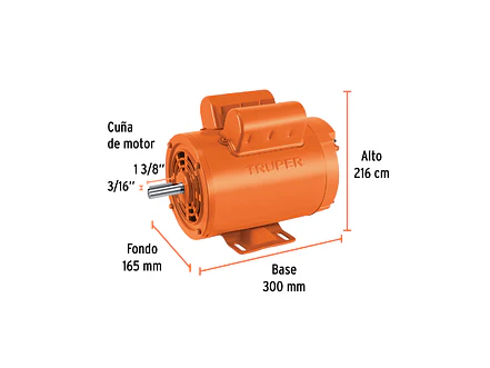 Motor Eléctrico Monofásico Truper 102313, 2 HP, Alta Velocidad - Foto 2 | aztools.co