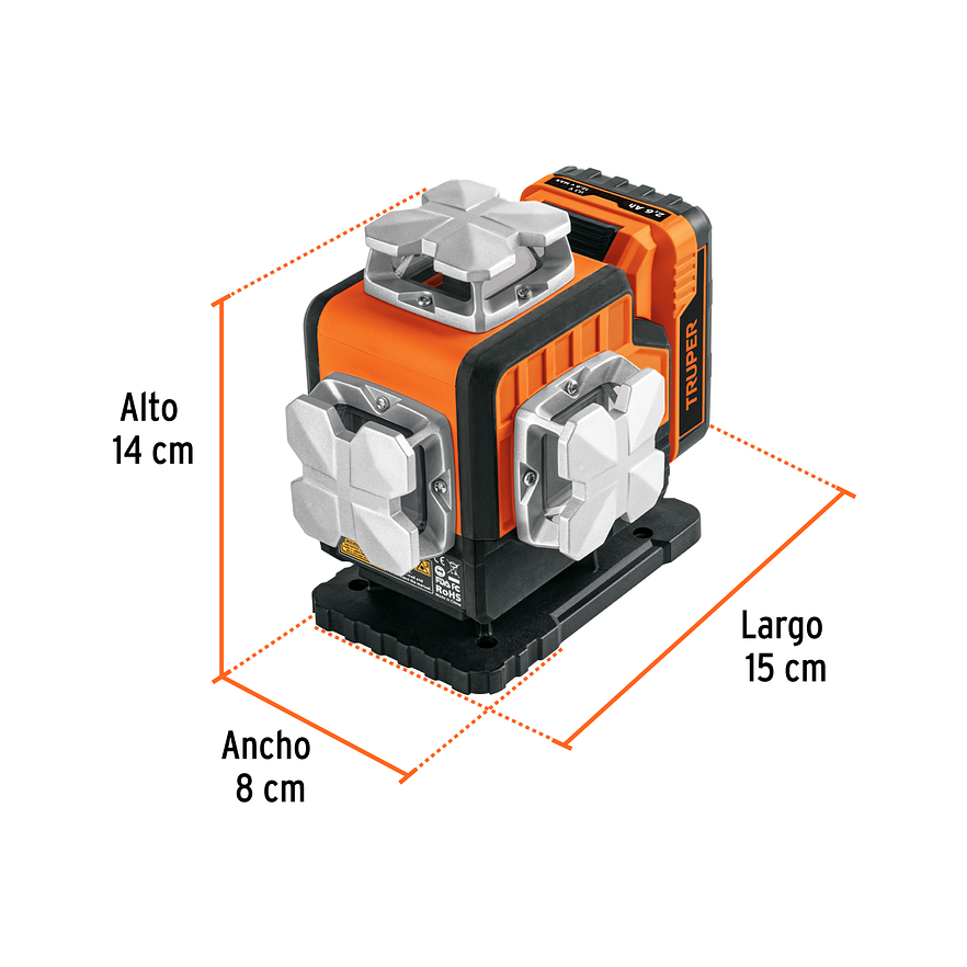 Nivel Láser Verde Truper 104111, 16 Líneas, 30m de Alcance - Foto 3 | aztools.co