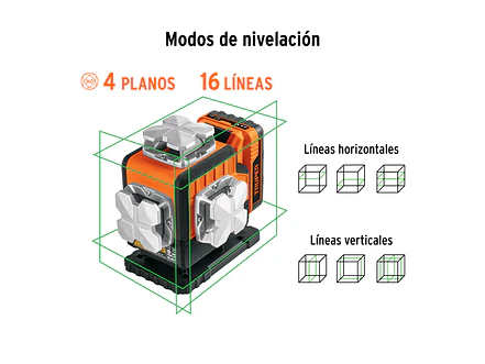 Nivel Láser Verde Truper 104111, 16 Líneas, 30m de Alcance - Foto 4 | aztools.co