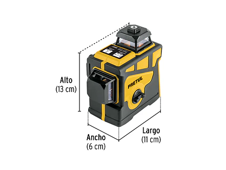 Nivel láser verde Pretul 29005, alcance 25m, 12 líneas, recargable - Foto 3 | aztools.co