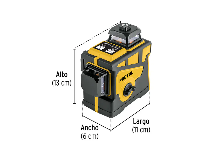 Nivel láser verde Pretul 29005, alcance 25m, 12 líneas, recargable - Foto 3 | aztools.co