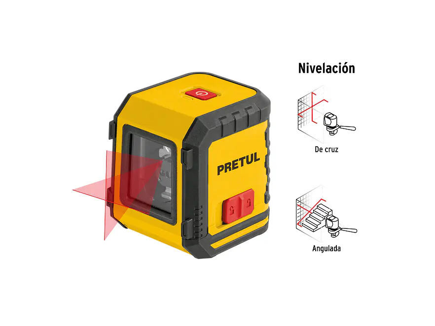 Nivel Láser Rojo Pretul 29899, de Pilas, Alcance 5 m - Foto 3 | aztools.co