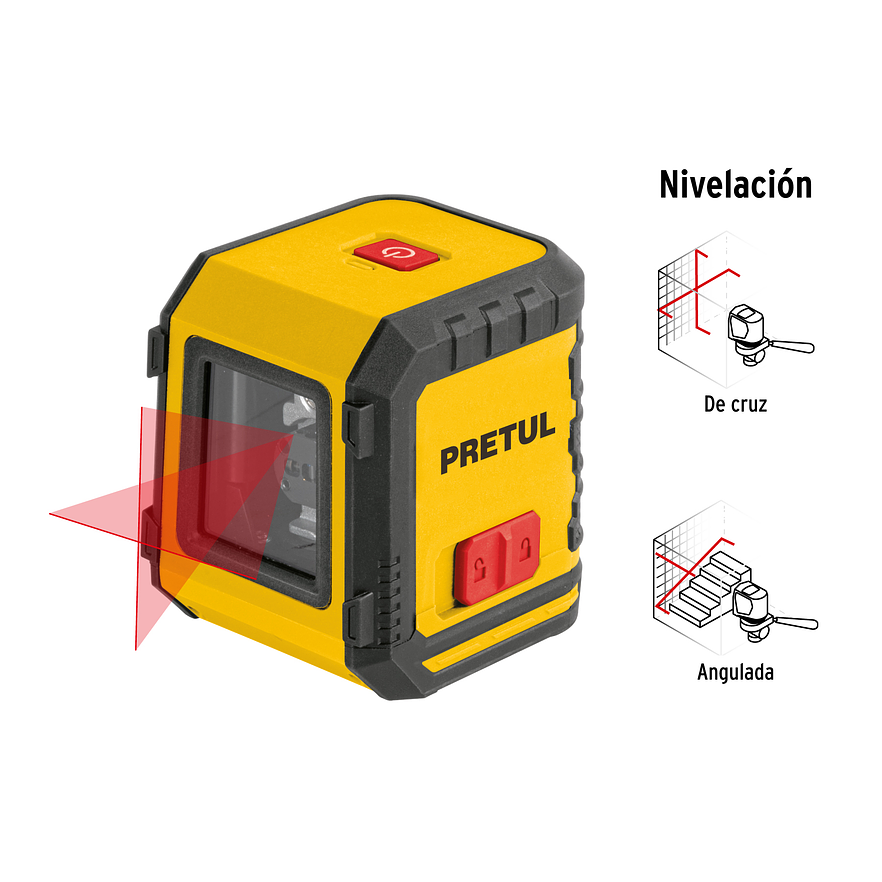 Nivel Láser Rojo Pretul 29899, de Pilas, Alcance 5 m 3