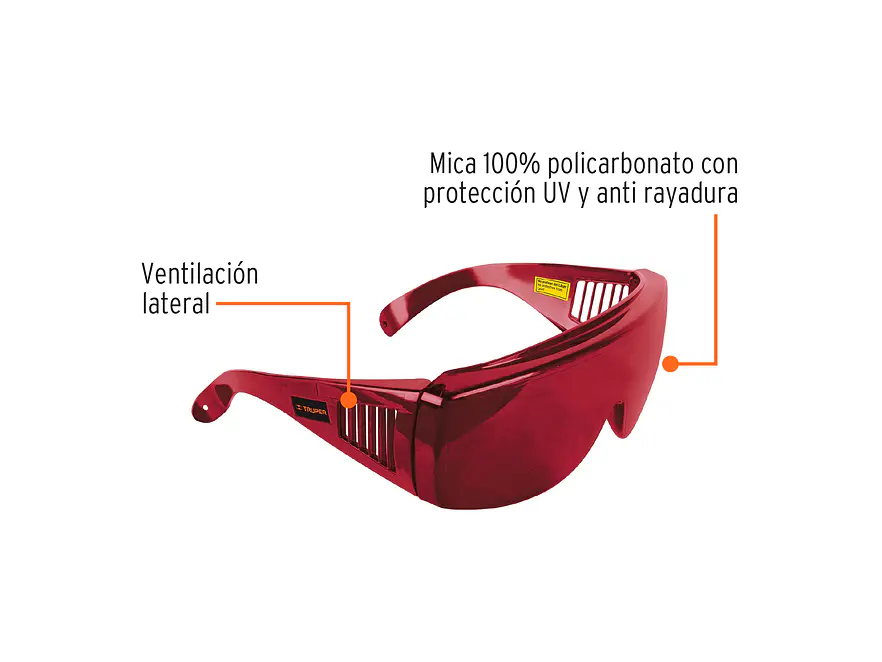 Lentes de seguridad para nivel láser Truper 10757, Safe  - Foto 2 | aztools.co
