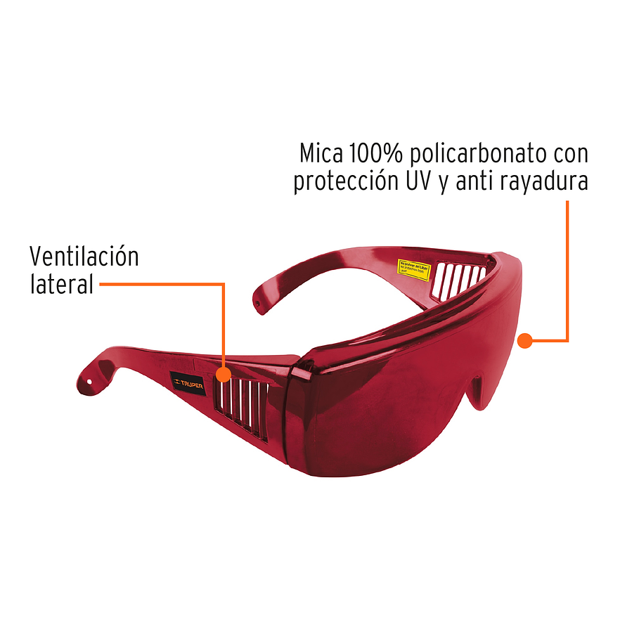 Lentes de seguridad para nivel láser Truper 10757, Safe  - Foto 2 | aztools.co