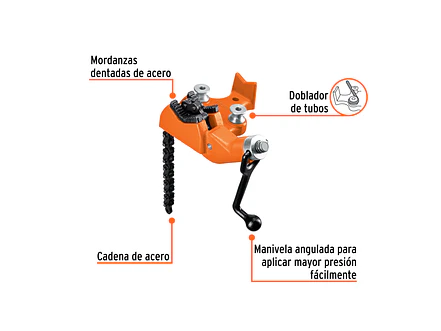 Prensa de cadena para tubo Truper 17704, 2-1/2