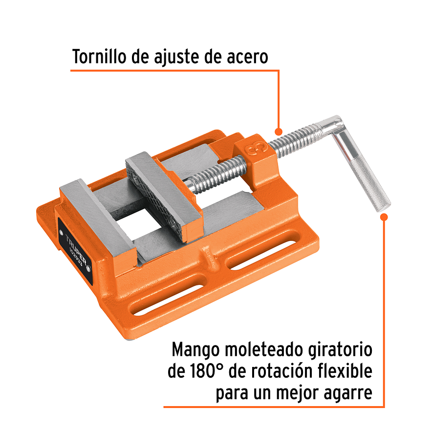 Prensa morsa plana Truper 102933, apertura 3