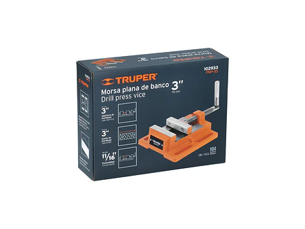 Prensa morsa plana Truper 102933, apertura 3