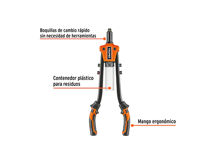 Remachadora a dos manos tipo tijera Truper 100733 - Foto 2 | aztools.co