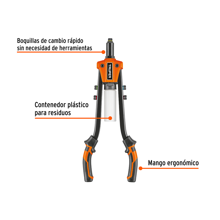 Remachadora a dos manos tipo tijera Truper 100733 - Foto 2 | aztools.co