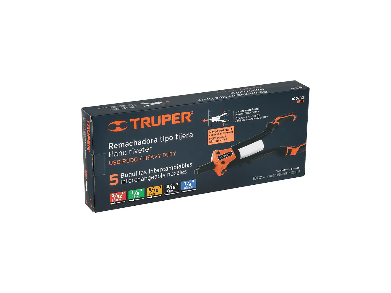 Remachadora a dos manos tipo tijera Truper 100733 - Foto 5 | aztools.co