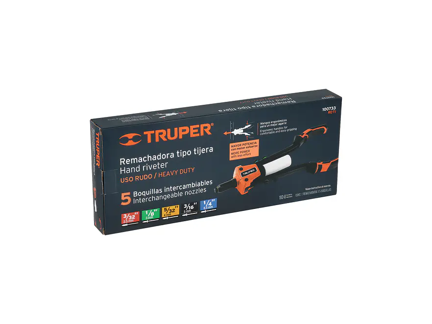 Remachadora a dos manos tipo tijera Truper 100733 - Foto 5 | aztools.co