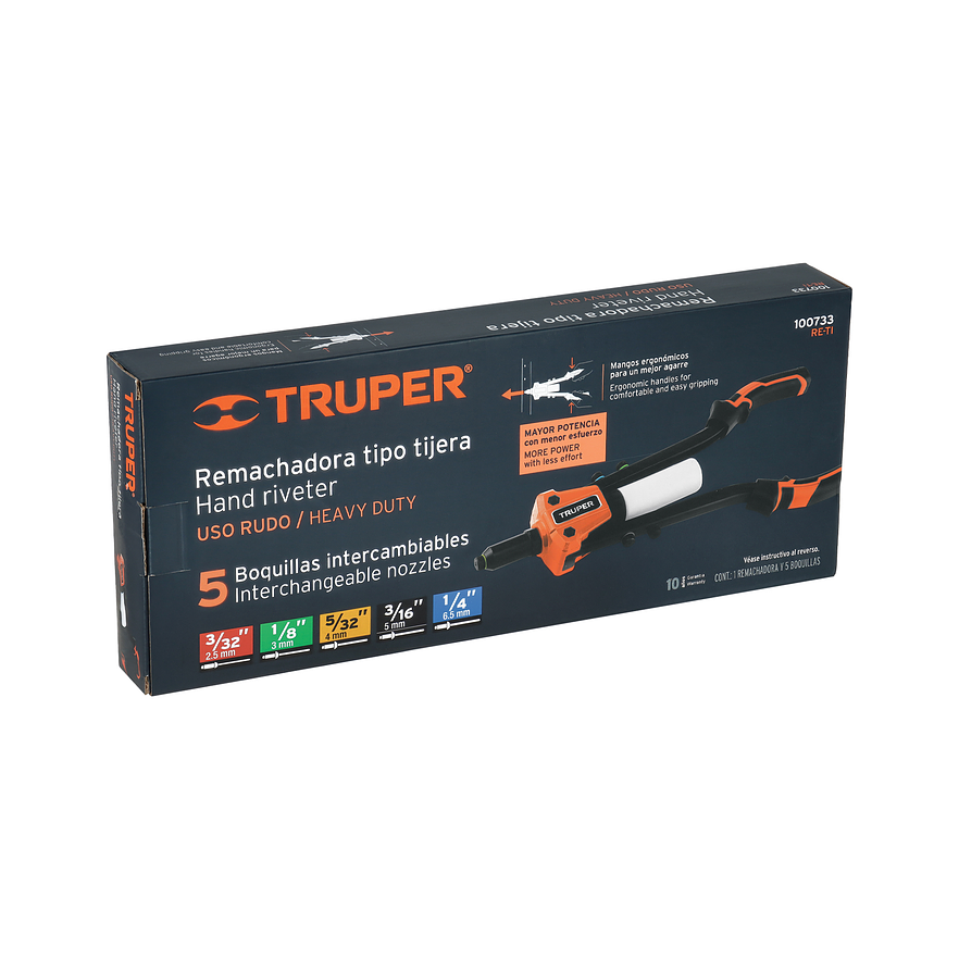 Remachadora a dos manos tipo tijera Truper 100733 - Foto 5 | aztools.co