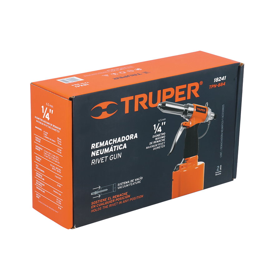 Remachadora neumática Truper 18241, 1/4