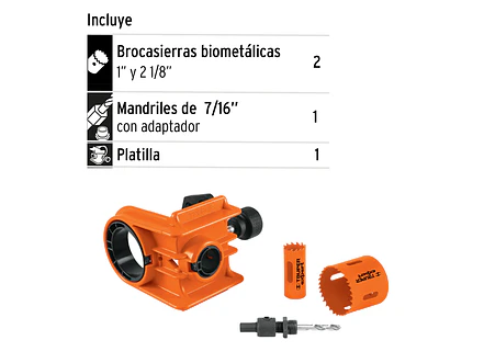 Juego bimetálico para instalar cerraduras, Truper 11877 - Foto 2 | aztools.co