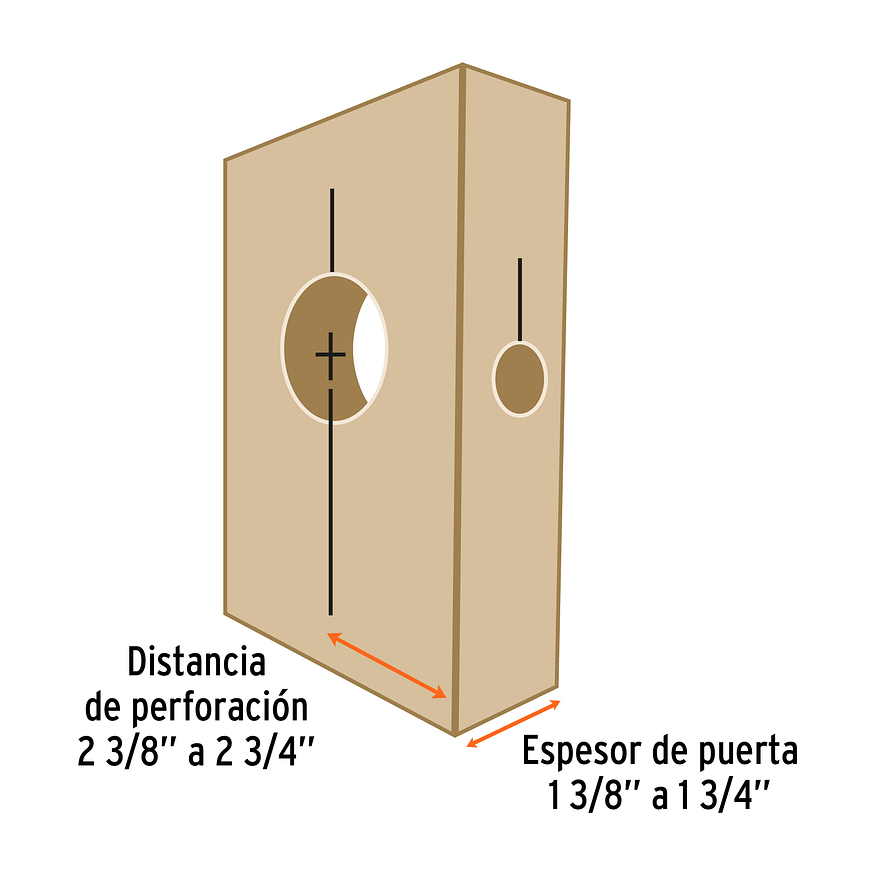 Juego bimetálico para instalar cerraduras, Truper 11877 4