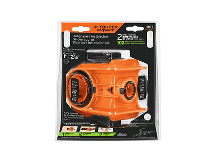 Juego bimetálico para instalar cerraduras, Truper 11877 - Foto 5 | aztools.co