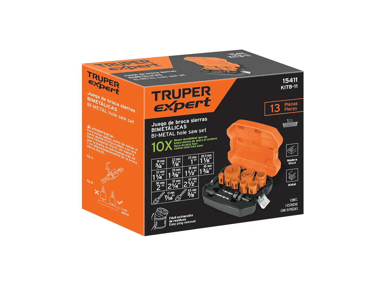Juego de brocasierras bimetálicas Truper 15411, 13 piezas,  - Foto 3 | aztools.co