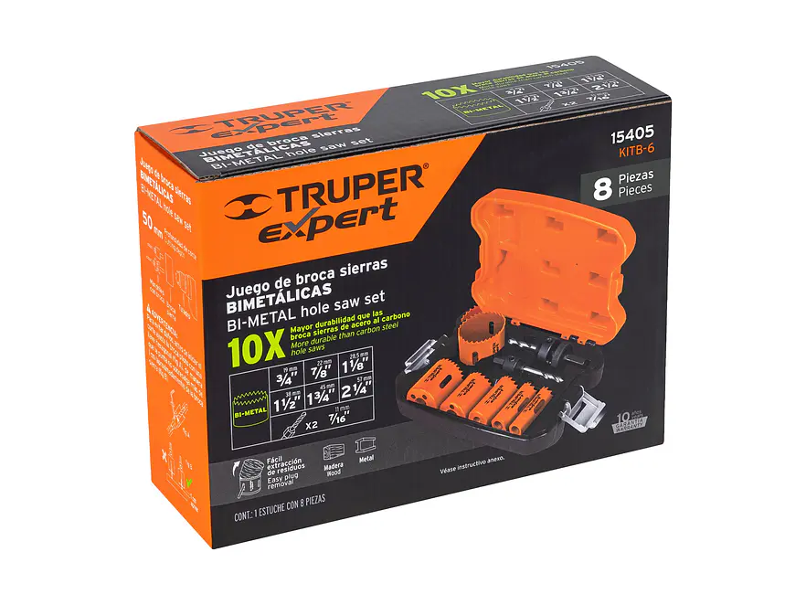 Juego de 6 sierra copas bimetálicas Truper 15405 - Foto 3 | aztools.co