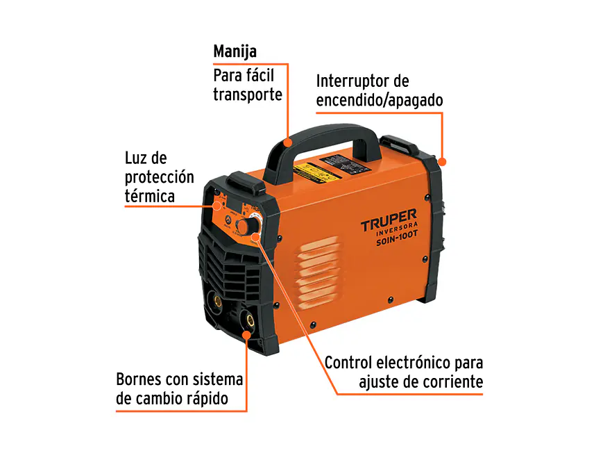 Soldadora Inversora Truper 103702, 100A, 127V - Foto 2 | aztools.co