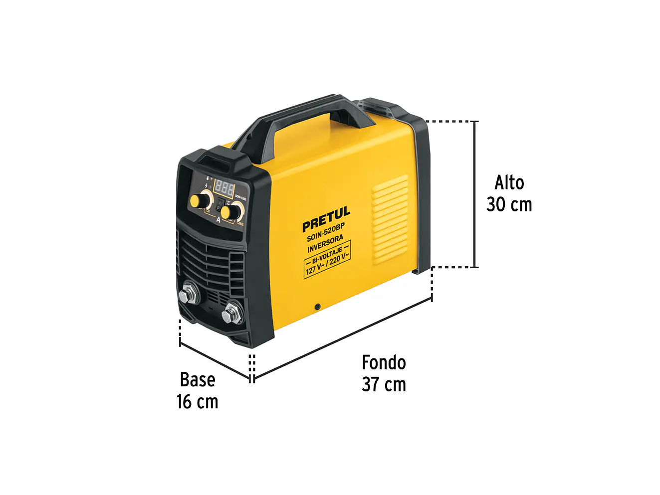 Soldadora Inversora Pretul 29072, Serie 500, Bi-Voltaje, 200A - Foto 3 | aztools.co