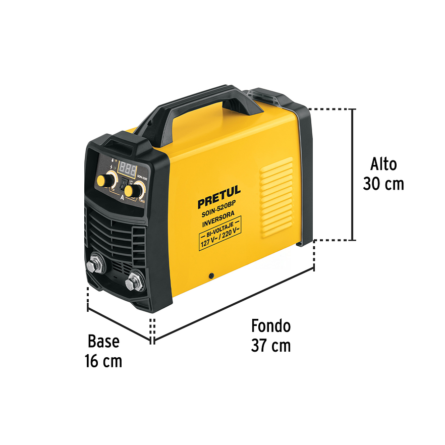 Soldadora Inversora Pretul 29072, Serie 500, Bi-Voltaje, 200A - Foto 3 | aztools.co