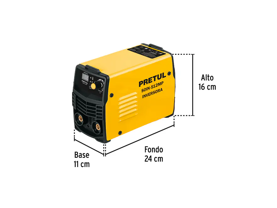 Mini soldadora inversora Pretul 29018, 120A, 127V, Serie 500 - Foto 3 | aztools.co