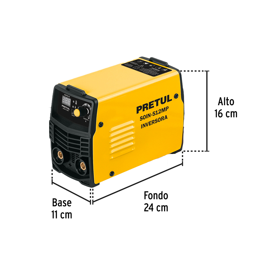 Mini soldadora inversora Pretul 29018, 120A, 127V, Serie 500 3