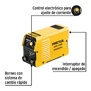 Mini Soldadora Inversora Pretul 29017, Serie 300, 127V, 100A