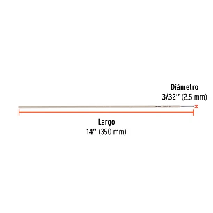 Electrodo 6011 de 3/32', Truper 101534, bolsa de 1 kg