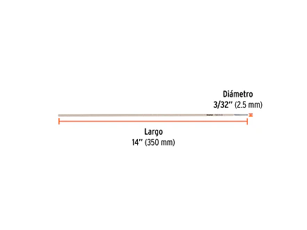 Electrodo 6011 de 3/32', Truper 101534, bolsa de 1 kg
