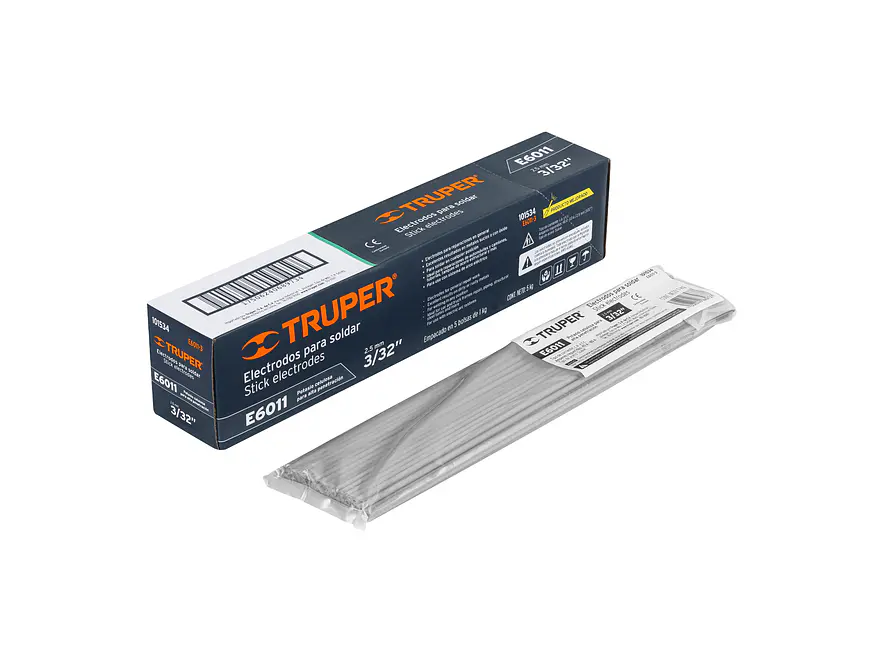 Electrodo 6011 de 3/32', Truper 101534, bolsa de 1 kg