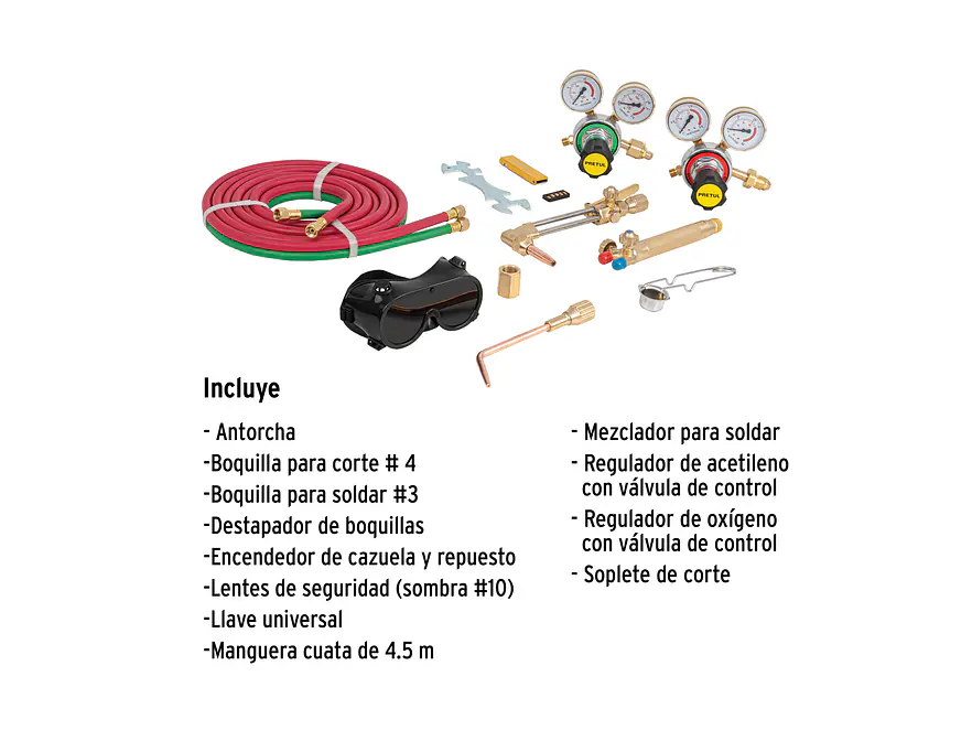Equipo de corte y soldadura, Pretul 21576 - Foto 2 | aztools.co