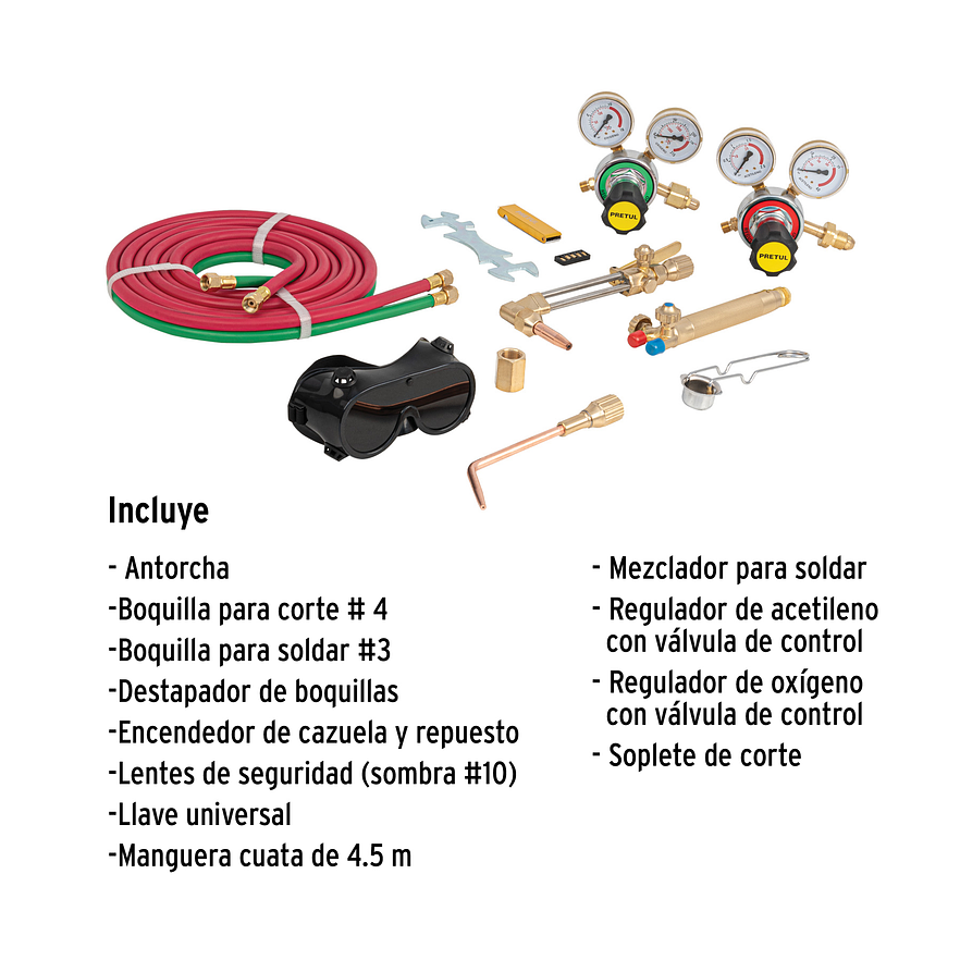 Equipo de corte y soldadura, Pretul 21576 - Foto 2 | aztools.co