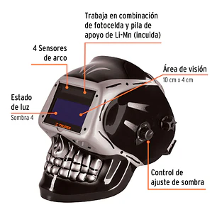 Careta Electrónica para Soldar Truper 101111, con Panel Digital