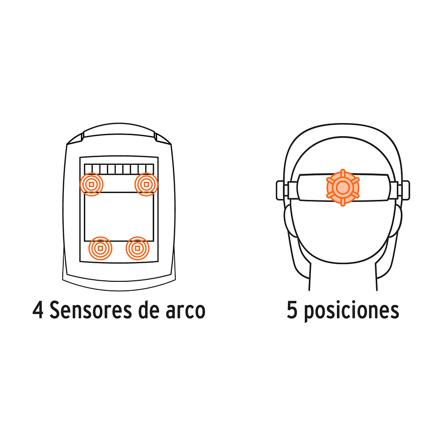 Careta Electrónica para Soldar Truper 102228 Sombra 5 a 13 Área de Visión 100mm x 40mm - Foto 2 | aztools.co