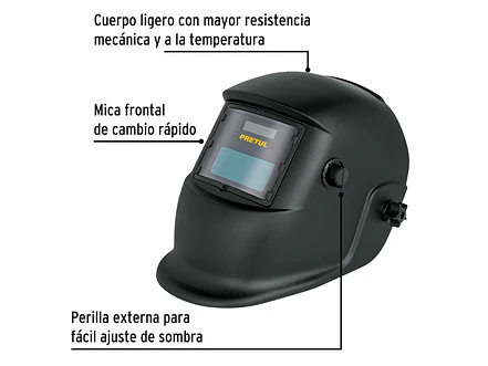 Careta Electrónica para Soldar Pretul 28145, Sombra 9-13 - Foto 2 | aztools.co
