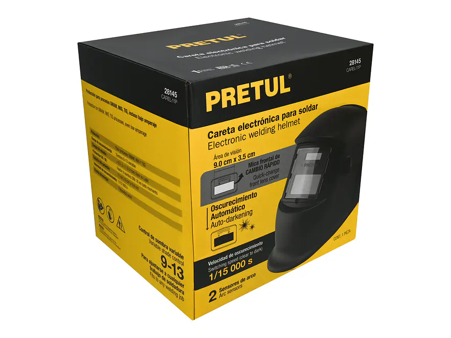 Careta Electrónica para Soldar Pretul 28145, Sombra 9-13 - Foto 5 | aztools.co