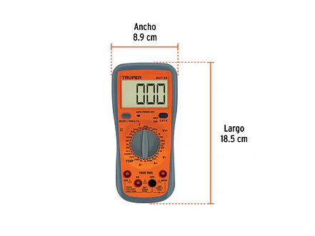Multimetro Digital Profesional Truper 10402 - Funciones Avanzadas - Uso General - Foto 3 | aztools.co